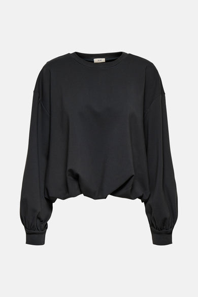 Grijze sweater van JDY met lange pofmouwen en elastische zoom.