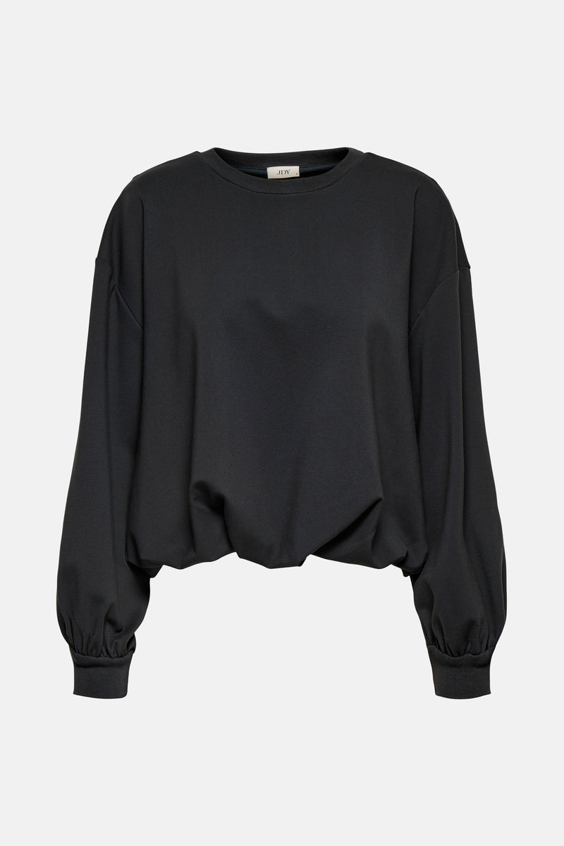 Grijze sweater van JDY met lange pofmouwen en elastische zoom.