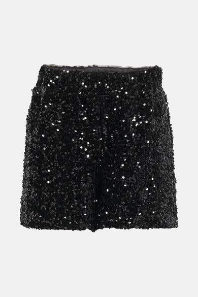 Korte pailletten short van ONLY®, met een glanzende textuur en sprankelende details.