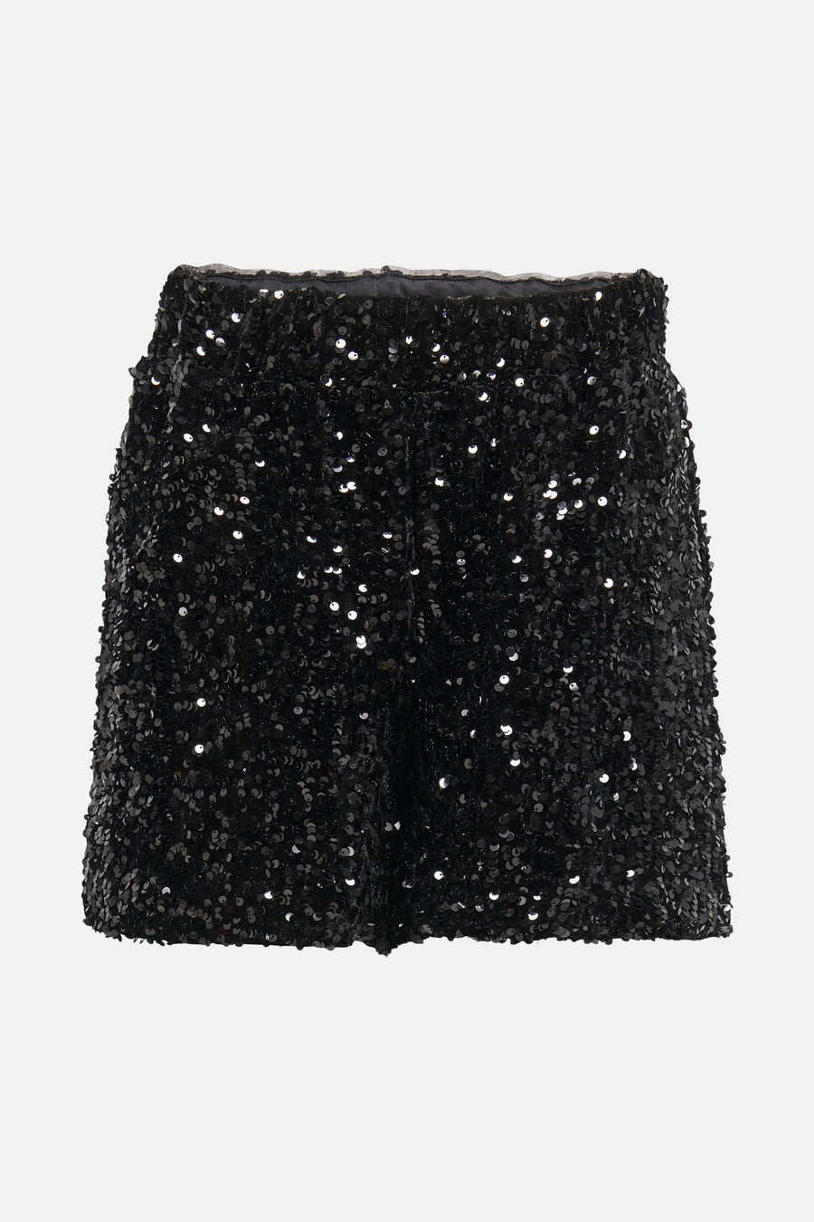 Korte pailletten short van ONLY®, met een glanzende textuur en sprankelende details.