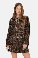 ONLCONFIDENCE L/S SEQUIN BOW TOP JRS