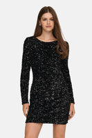 ONLCONFIDENCE L/S DEEP SEQUINS DRESSJRS.