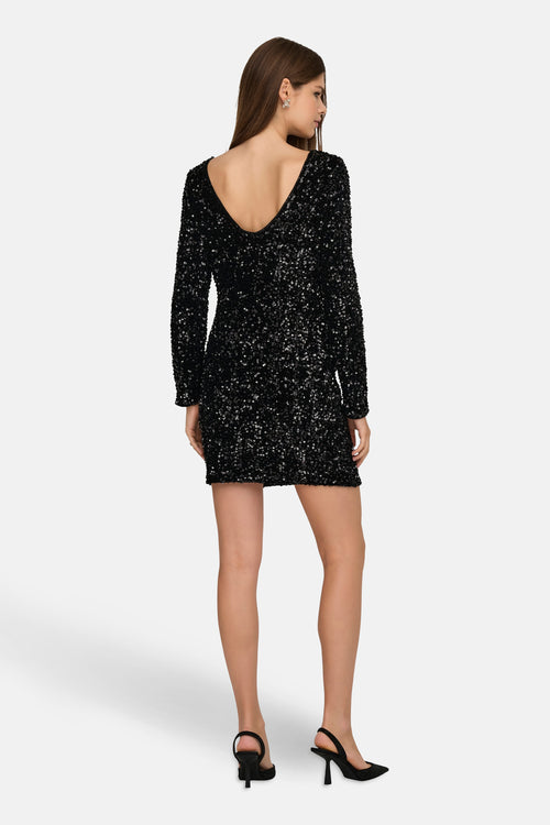 Kleedje met lange mouwen - zwart