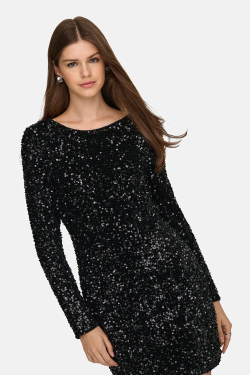 Kleedje met lange mouwen - zwart