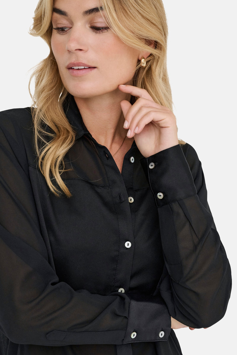 Hemd met lange mouwen - zwart
