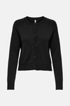 Zwarte cardigan van ONLY, in effen breisel met lange mouwen en een aansluitende pasvorm.