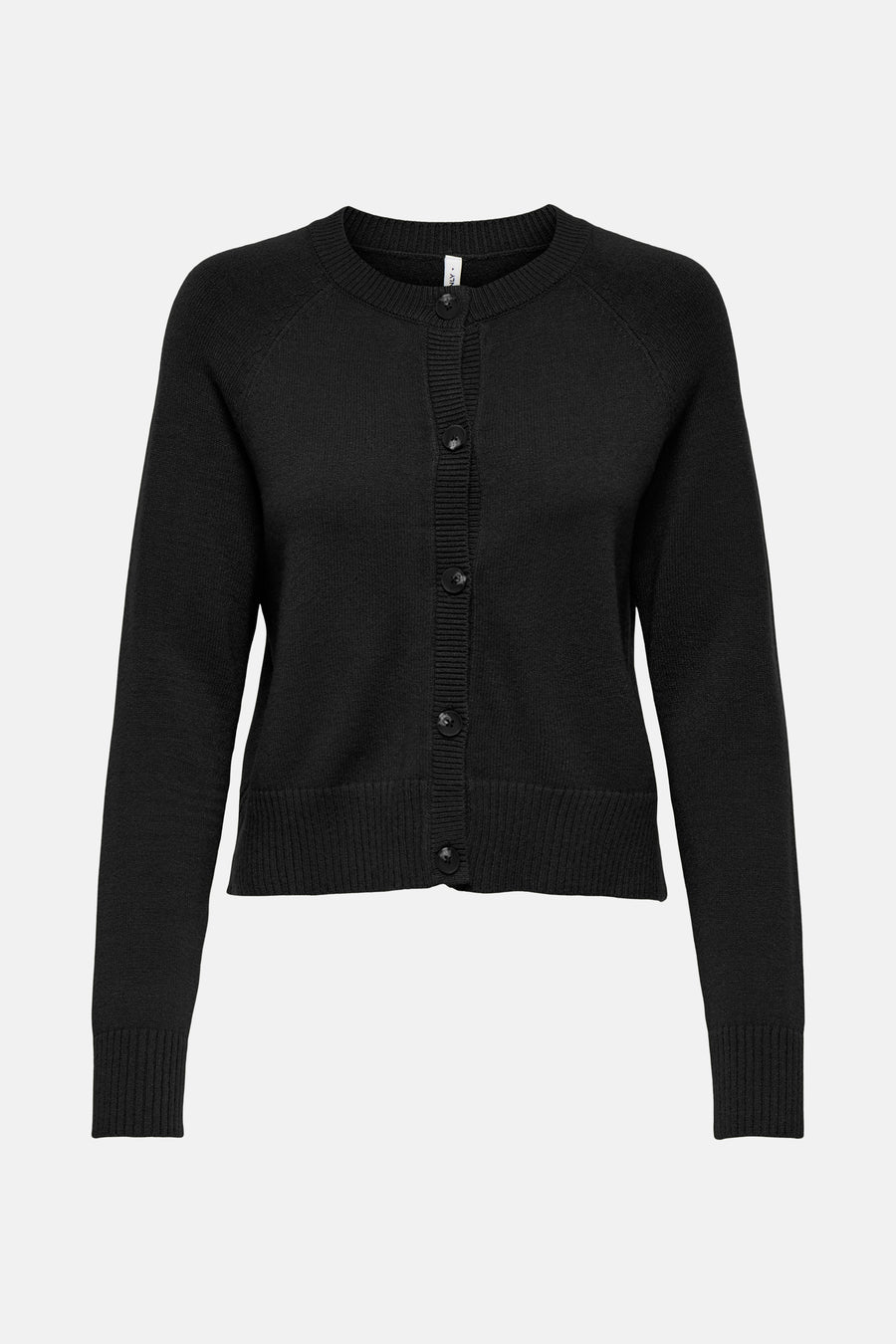 Zwarte cardigan van ONLY, in effen breisel met lange mouwen en een aansluitende pasvorm.