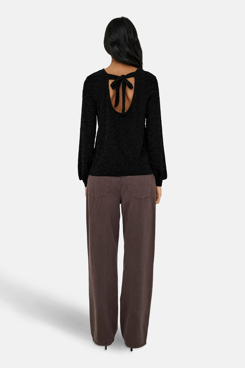 Blouse met lange mouwen - zwart