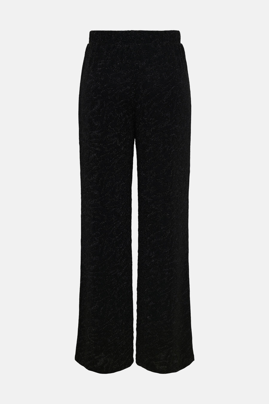 Pantalon noir texturé par ONLY, coupe ample et jambes larges.