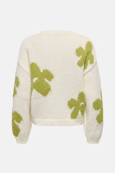 Ronde hals trui van ONLY® met olijfgroene bloemenprints.
