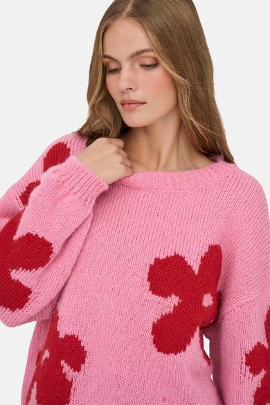 Trui met ronde hals roze - ONLY®