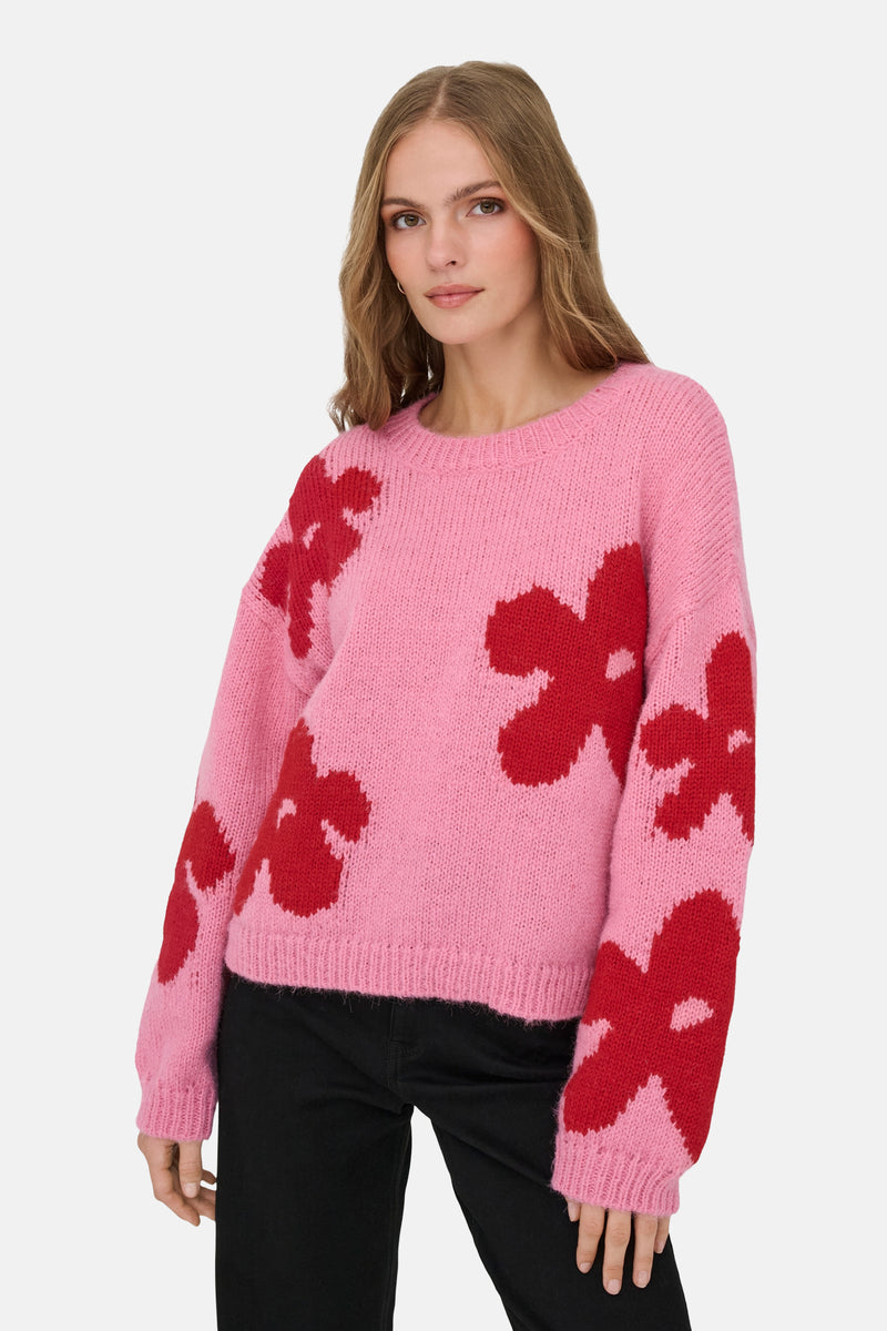 Trui met ronde hals roze - ONLY®