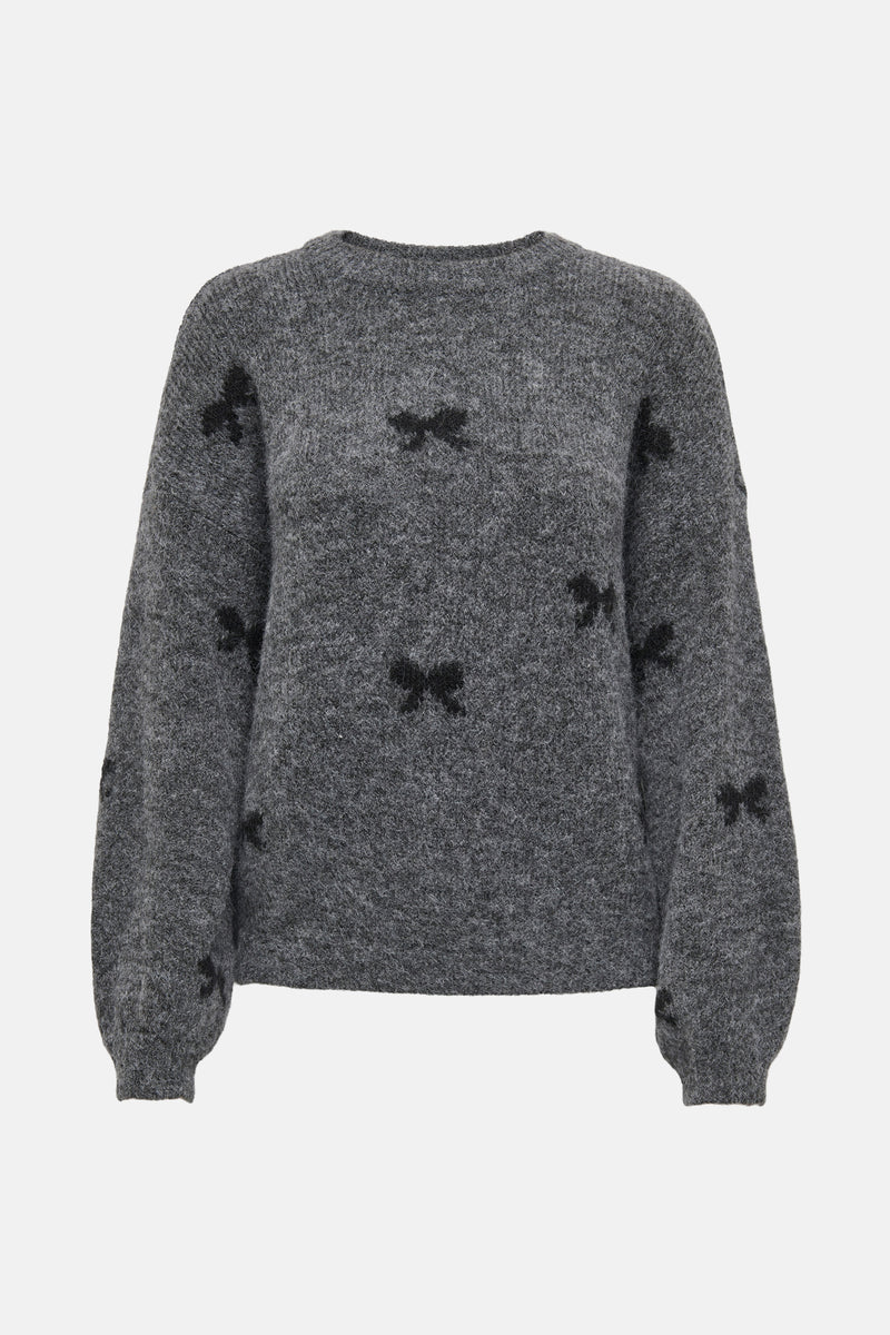 Pull met ronde hals - grijs