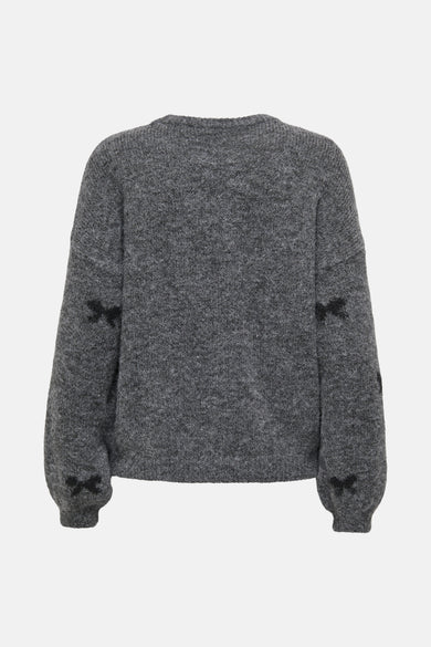 Pull met ronde hals - grijs