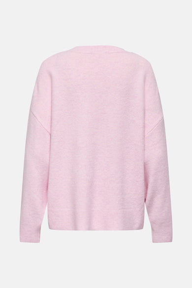 Pull met ronde hals - roze
