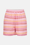Korte meerkleurige short van ONLY® met gehaakt patroon met horizontale strepen.