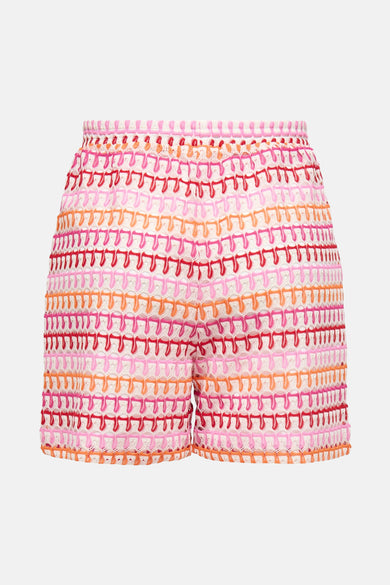 Short multicolore de ONLY® avec motif crocheté à rayures horizontales.
