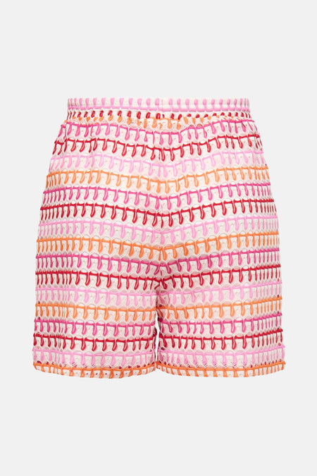 Short multicolore de ONLY® avec motif crocheté à rayures horizontales.
