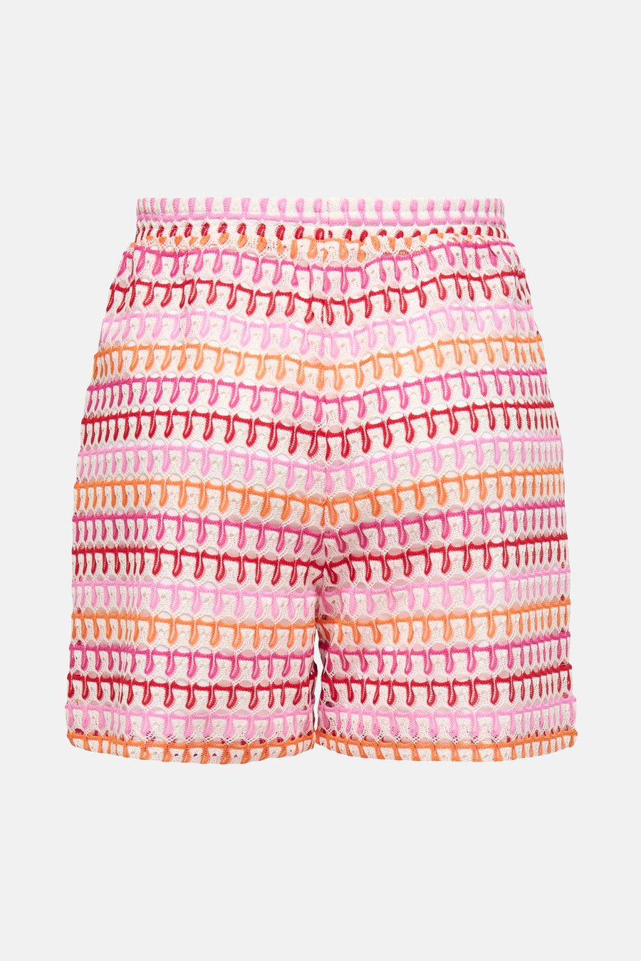 Short multicolore de ONLY® avec motif crocheté à rayures horizontales.
