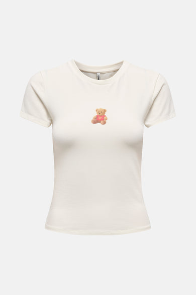 T-shirt met korte mouwen - Ecru