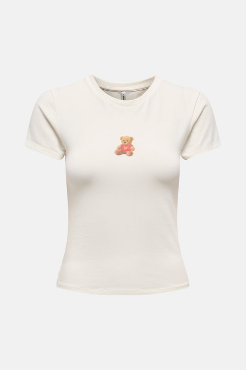 T-shirt met korte mouwen - Ecru