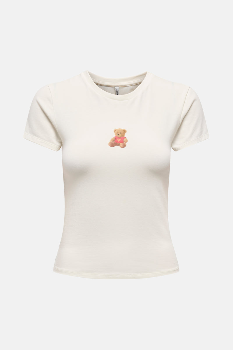 T-shirt met korte mouwen - Ecru