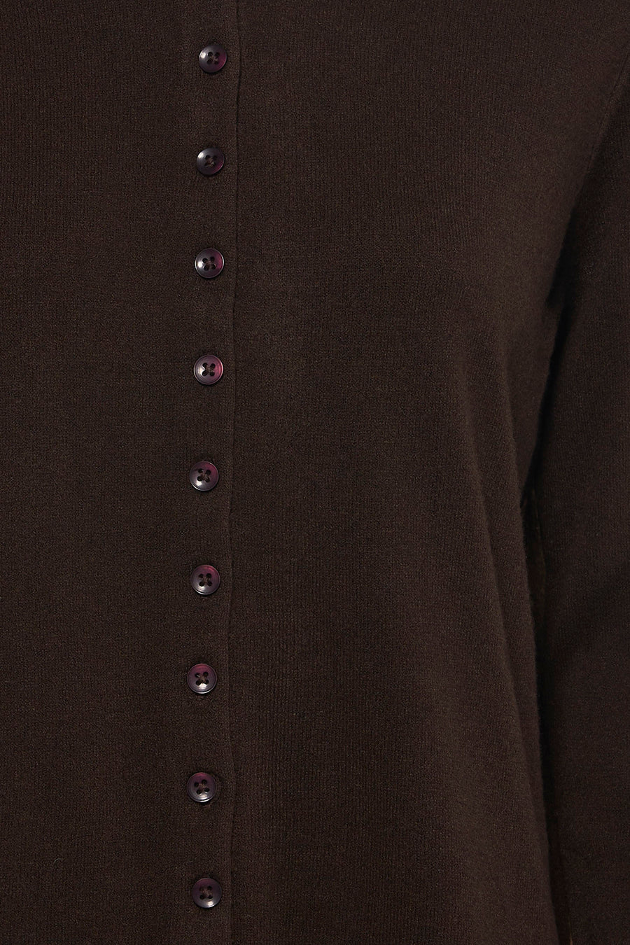 Bruine cardigan van JDY met een rij toon-op-toon knopen aan de voorkant.