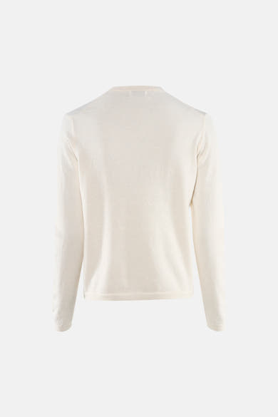 Cardigan beige en maille par JDY, vue arrière sur fond neutre.