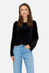 JDYVICTORY L/S VELVET BOW TOP JRS