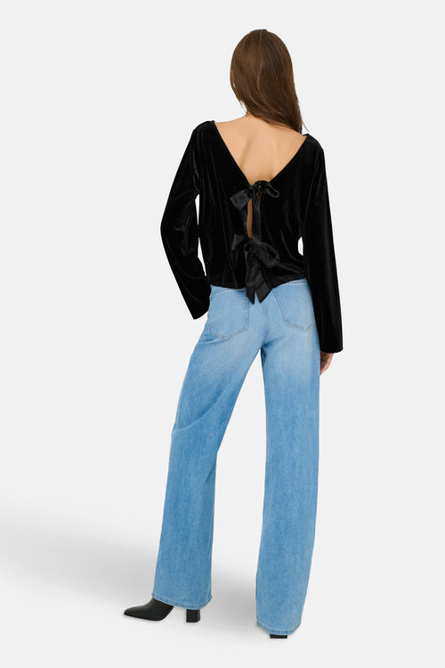 Blouse met lange mouwen - zwart