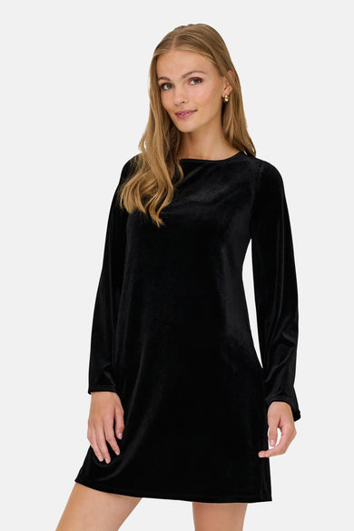 JDYVICTORY L/S VELVET BOW DRESS JRS