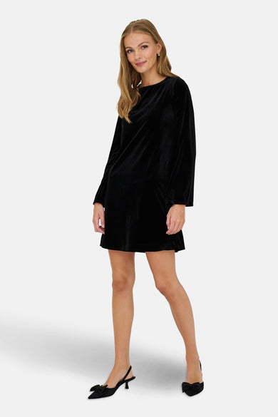 JDYVICTORY L/S VELVET BOW DRESS JRS