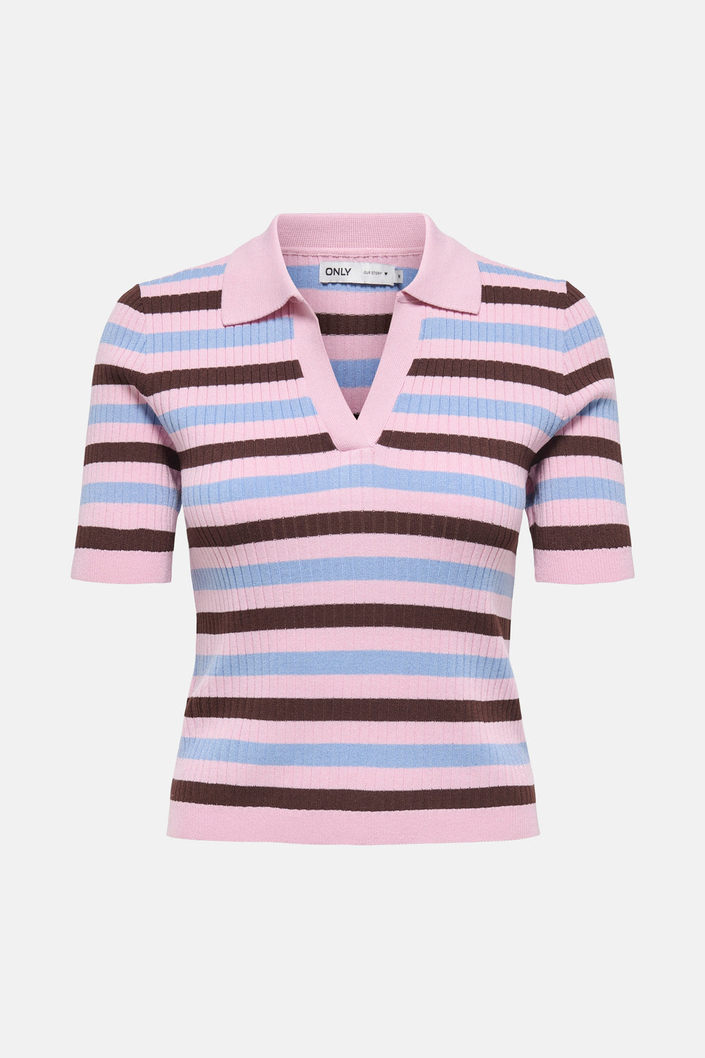	Dames tops polo korte mouw Roze - ONLY®