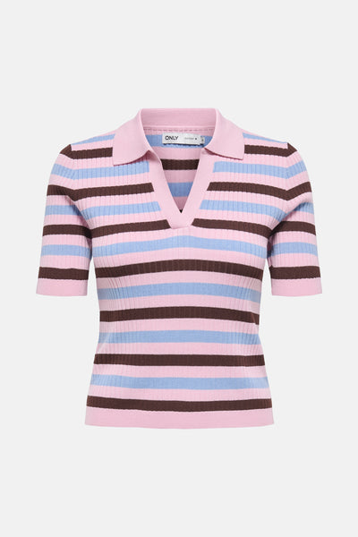 	Dames tops polo korte mouw Roze - ONLY®