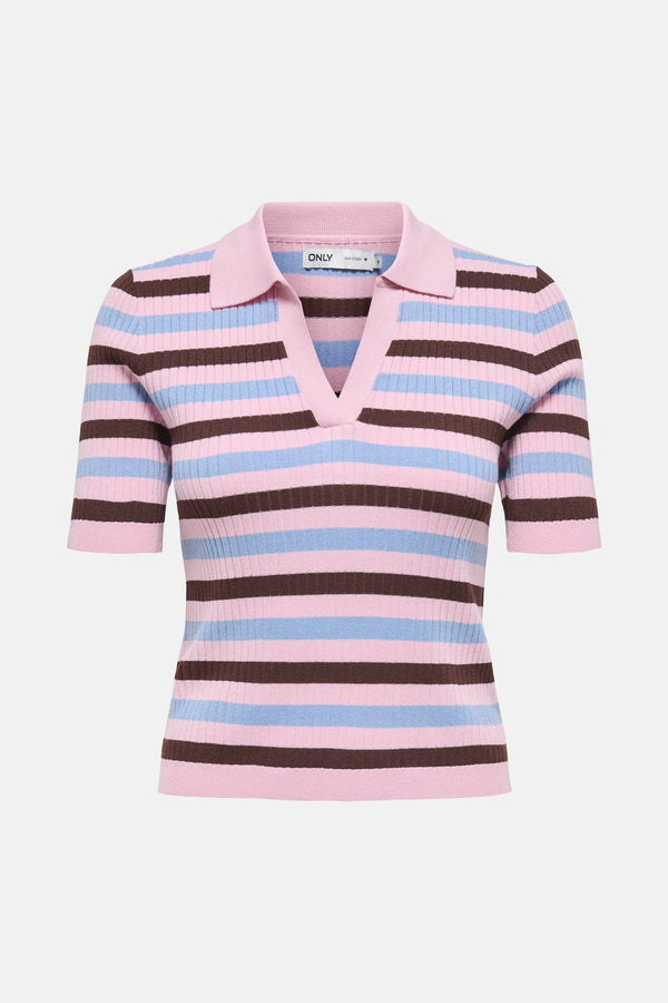 	Dames tops polo korte mouw Roze - ONLY®