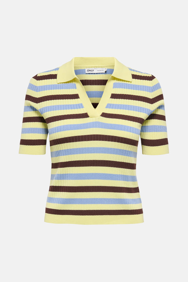 Dames tops polo korte mouw Jaune - ONLY®