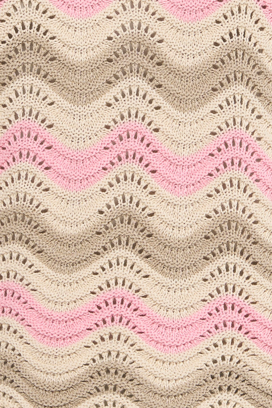 Multikleuren rondehals trui van ONLY®, met getextureerd golvend patroon en ajourdetails.