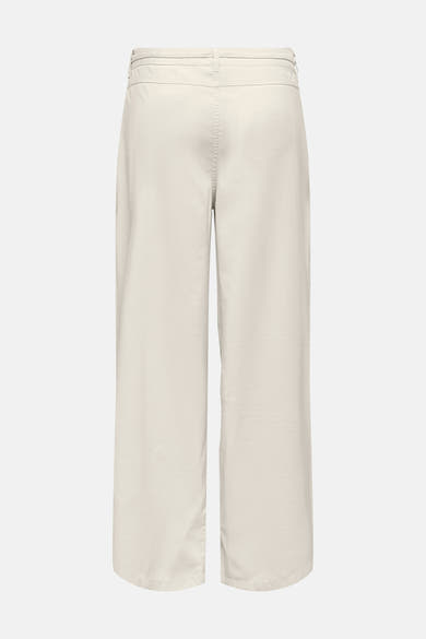 Jeans large écru de ONLY®, vue de dos, avec taille structurée et coutures verticales.