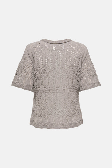 ONLLOVELY SS GLITTER BUTTON TOP EX KNT
