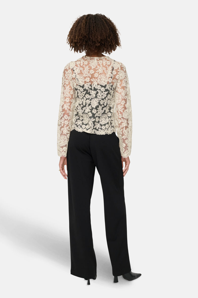 T-shirt met lange mouwen - ecru