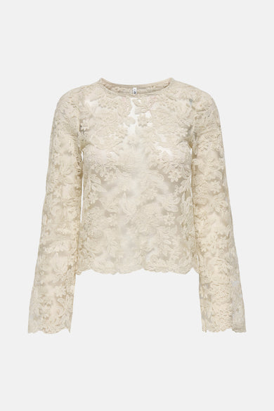 T-shirt met lange mouwen - ecru