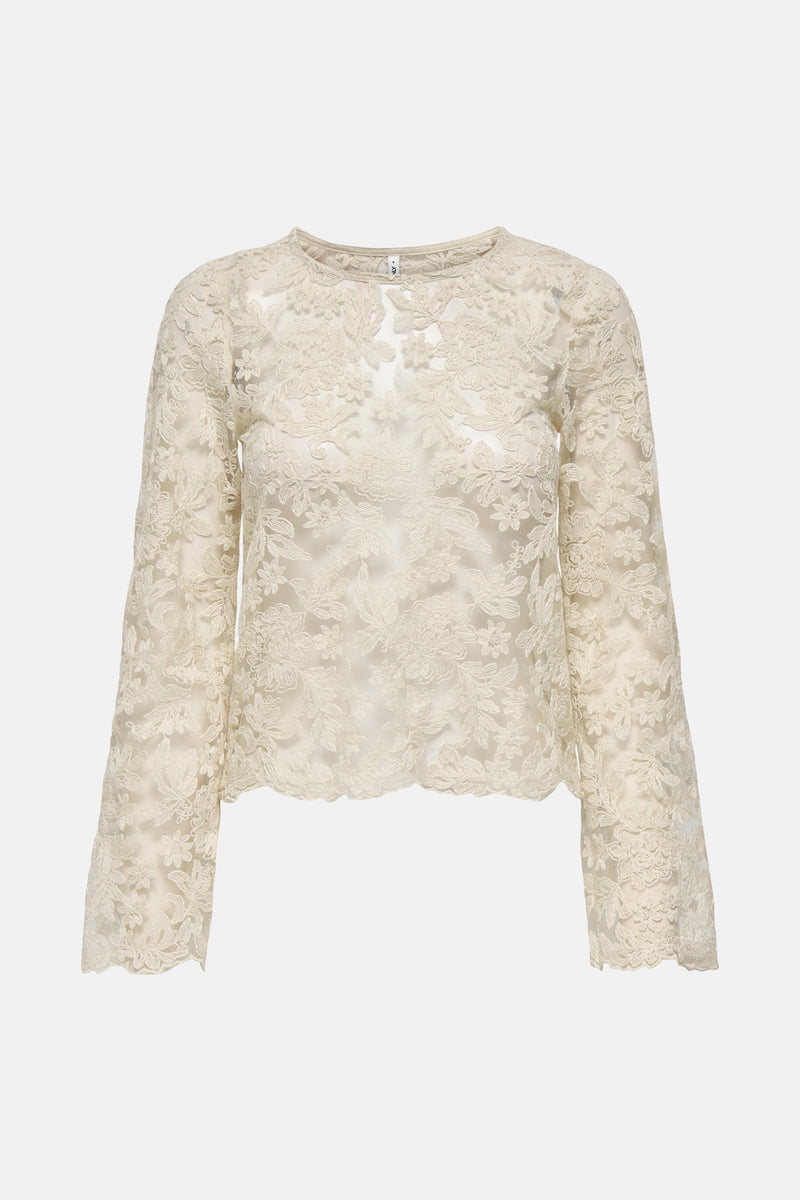 T-shirt met lange mouwen - ecru