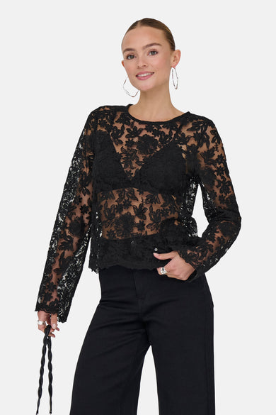 T-shirt met lange mouwen - zwart