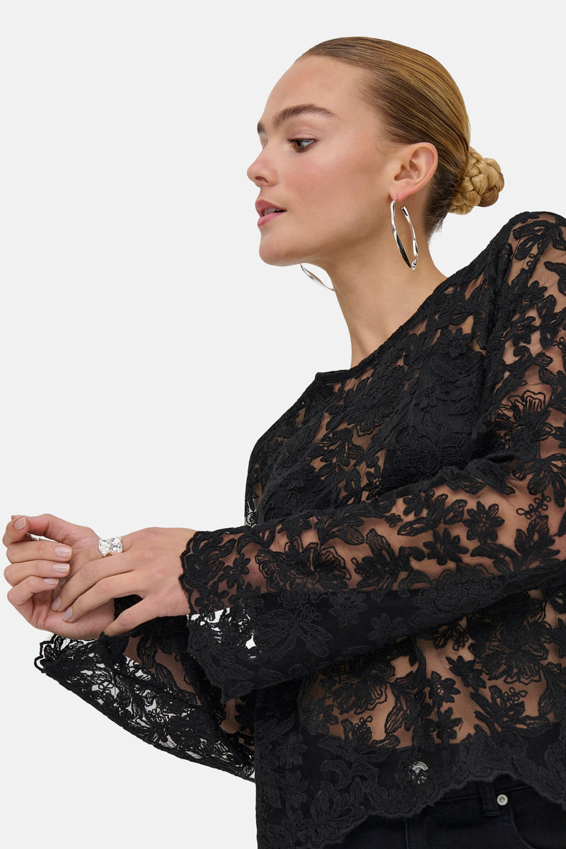 T-shirt met lange mouwen - zwart