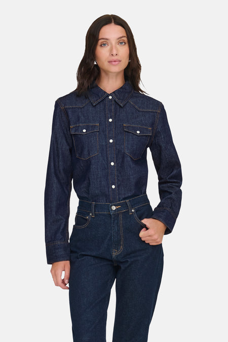 Chemise en jean dark blue denim - ONLY®