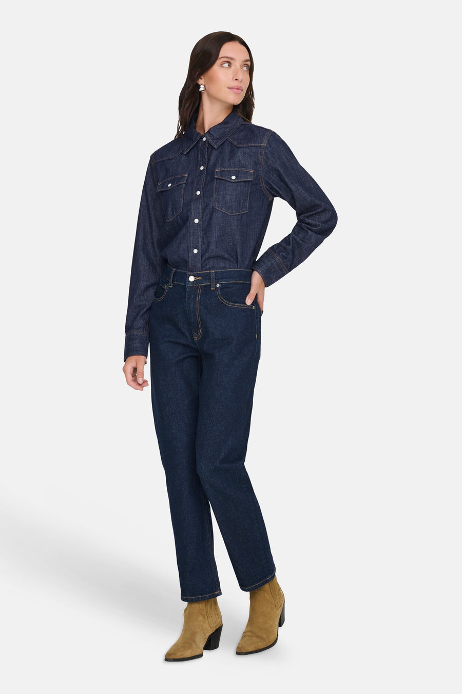 Chemise en jean dark blue denim - ONLY®