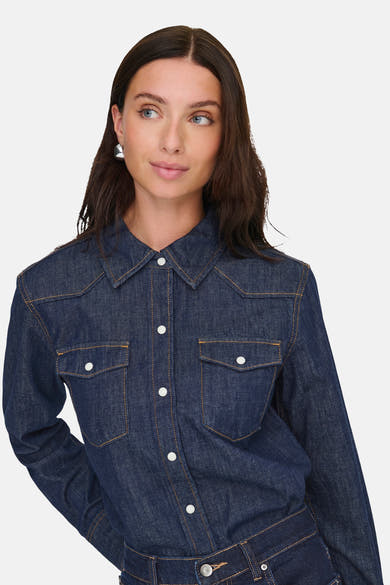 Chemise en jean dark blue denim - ONLY®