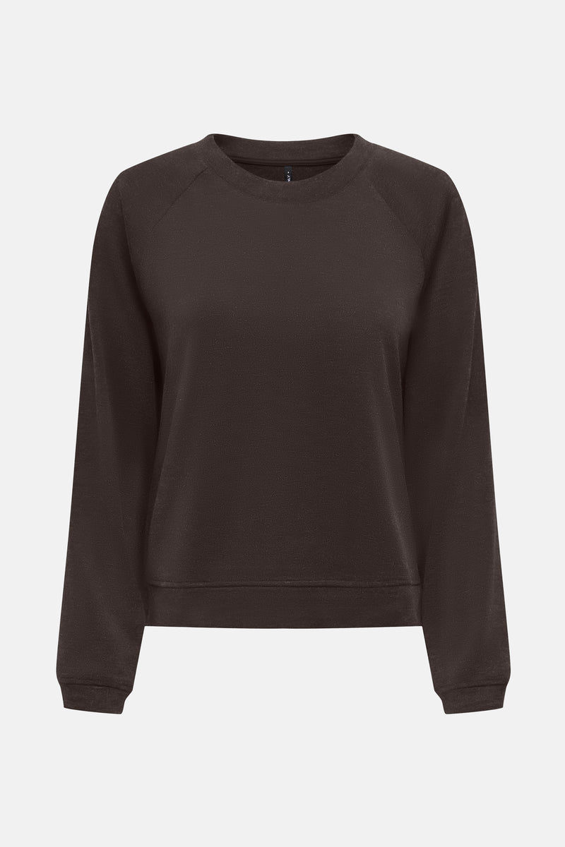 Pull met ronde hals - bruin