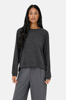 Pull met ronde hals - grijs