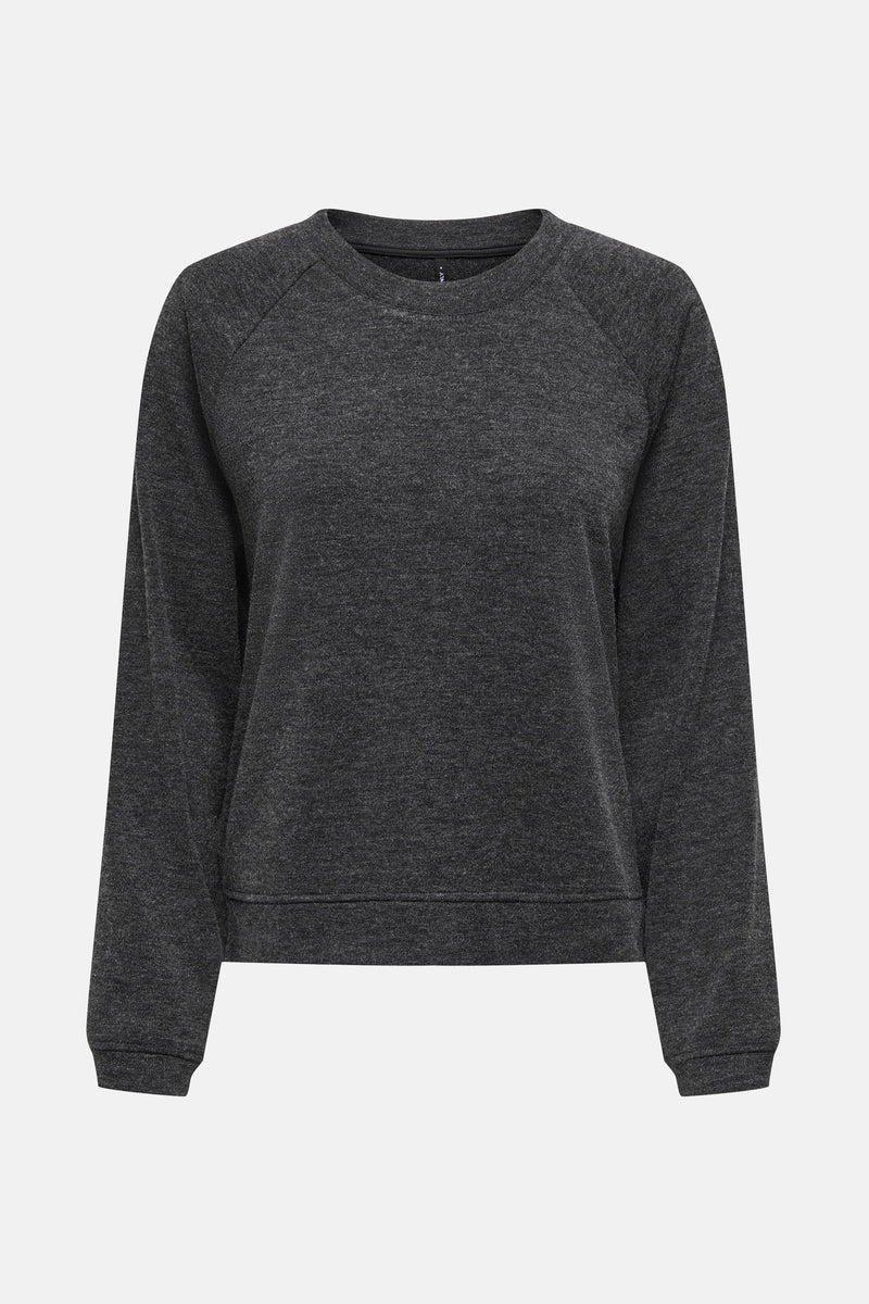 Pull met ronde hals - grijs